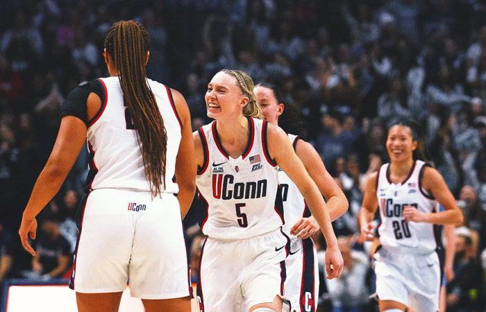 Paige Bueckers stars in final regular-season game as No. 5 UConn rolls past Marquette - Iqraa news