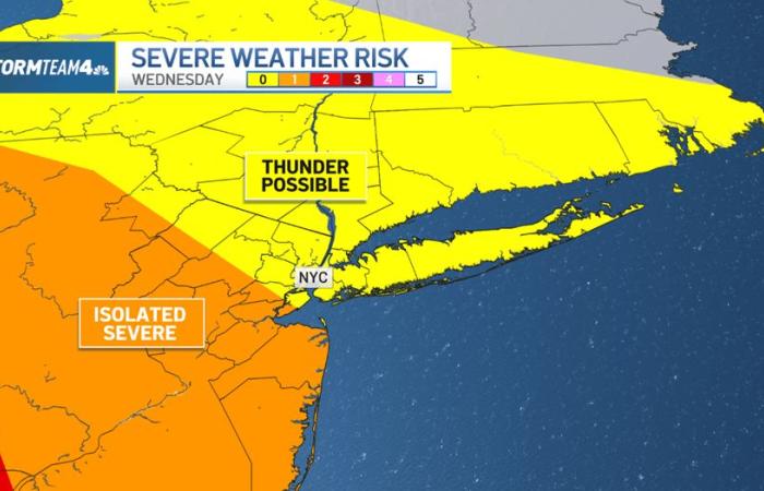 Severe
      thunderstorms,
      60
      mph
      gusts
      possible
      for
      NJ
      Thursday;
      heavy
      rain
      for
      NYC - Iqraa news