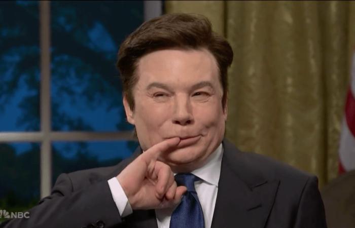 Mike
      Myers
      returns
      as
      Elon
      Musk
      in
      ‘SNL'
      cold
      open
      and
      does
      Dr.
      Evil
      pinky
      gesture - Iqraa news